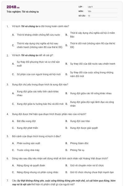 Trắc nghiệm: Tôi và chúng ta