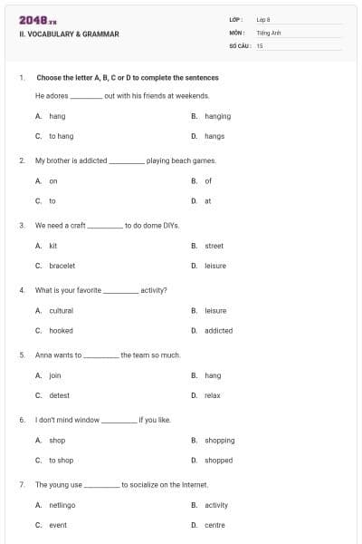II. VOCABULARY & GRAMMAR