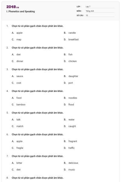 I. Phonetics and Speaking