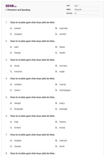 I. Phonetics and Speaking