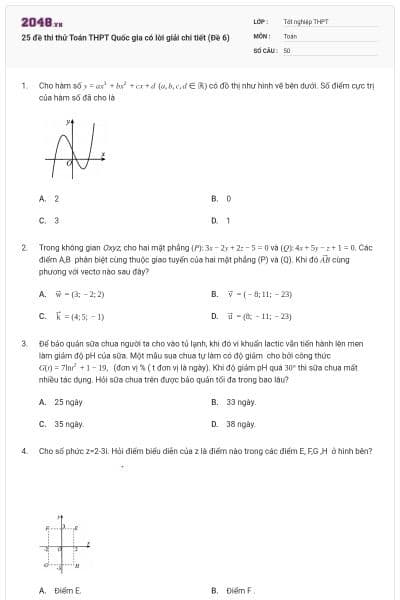 25 đề thi thử Toán THPT Quốc gia có lời giải chi tiết (Đề 6)
