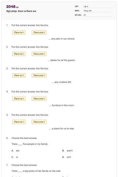 Ngữ pháp: there is/there are