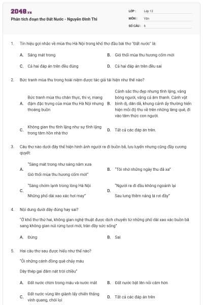 Phân tích đoạn thơ Đất Nước - Nguyễn Đình Thi