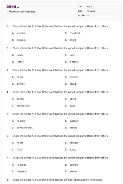 I. Phonetics and Speaking