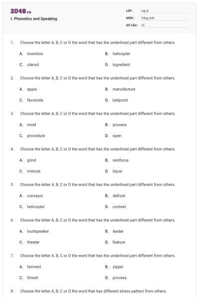 I. Phonetics and Speaking