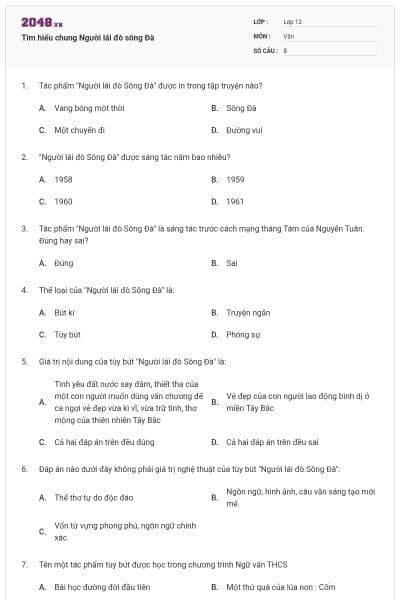 Tìm hiểu chung Người lái đò sông Đà