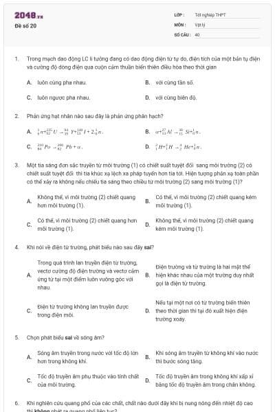 Đề số 20