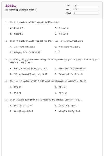 25 câu Ôn tập Chương 1 (Phần 1)