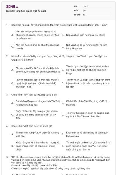 Kiểm tra tổng hợp học kì 1(có đáp án)