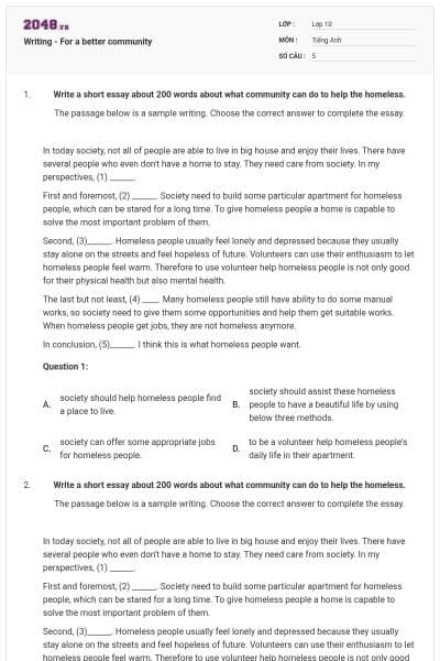 Writing - For a better community