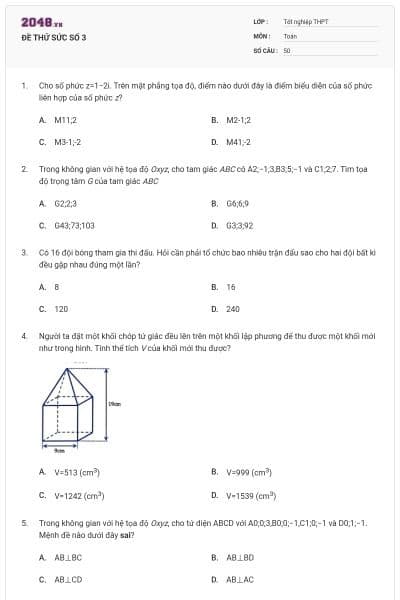 ĐỀ THỬ SỨC SỐ 3