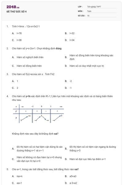 ĐỀ THỬ SỨC SỐ 4