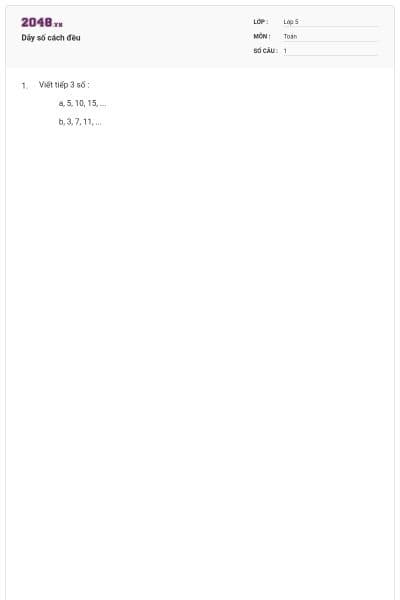 Dãy số cách đều