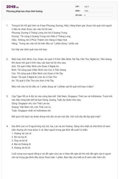 Phương pháp lựa chọn tình huống