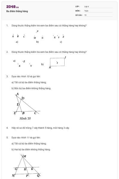 Ba điểm thẳng hàng