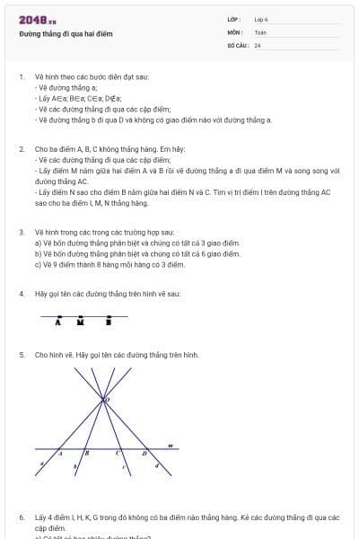 Đường thẳng đi qua hai điểm