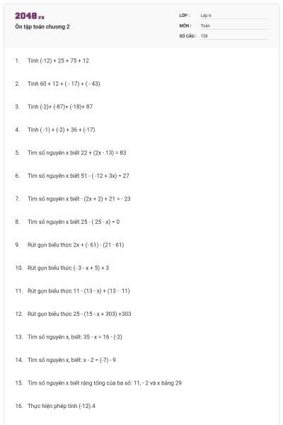 Ôn tập toán chương 2