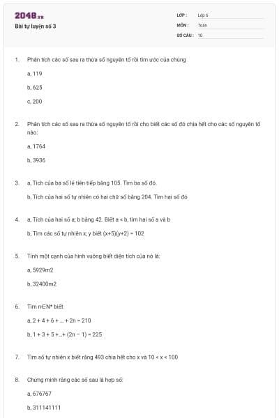 Bài tự luyện số 3