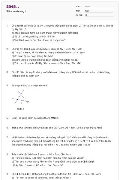 Kiểm tra chương I