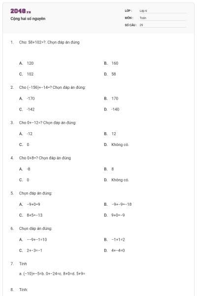 Cộng hai số nguyên