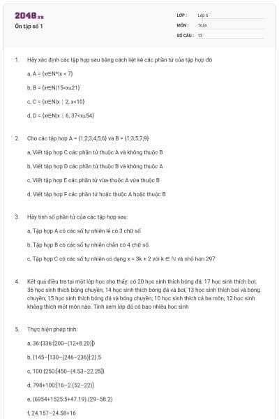 Ôn tập số 1