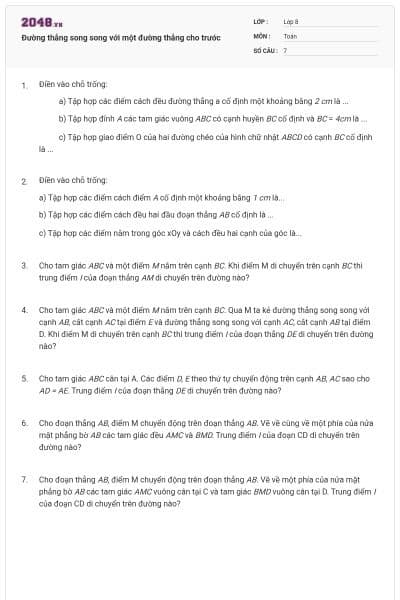 Đường thẳng song song với một đường thẳng cho trước