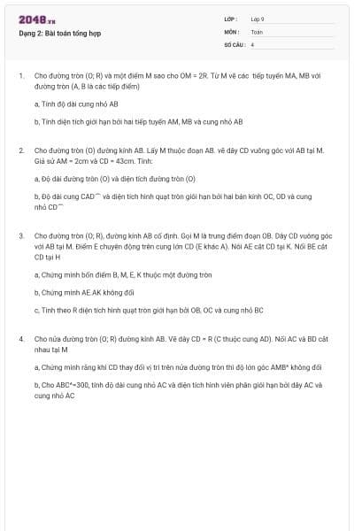 Dạng 2: Bài toán tổng hợp