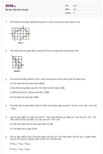 Bài tập: Diện tích đa giác
