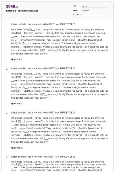 Listening - The Generation Gap