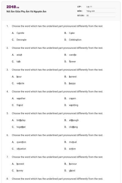 Nối Âm Giữa Phụ Âm Và Nguyên Âm