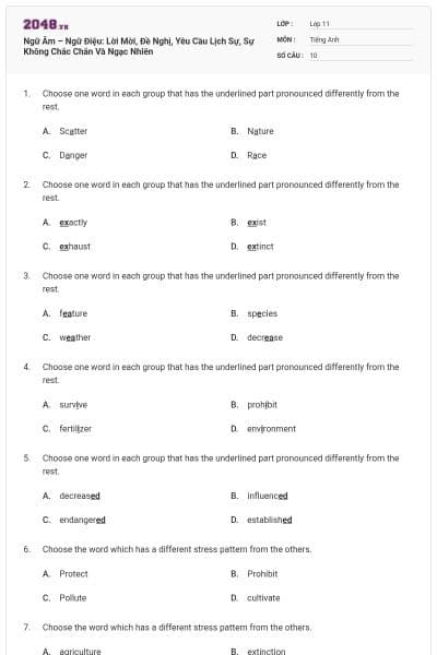 Ngữ Âm – Ngữ Điệu: Lời Mời, Đề Nghị, Yêu Cầu Lịch Sự, Sự Không Chắc Chắn Và Ngạc Nhiên