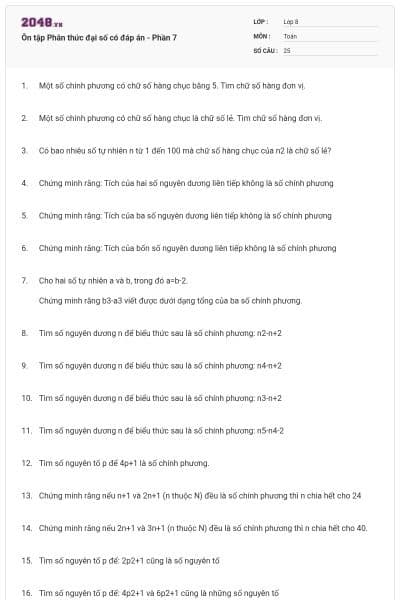 Ôn tập Phân thức đại số có đáp án - Phần 7