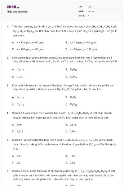 Phản ứng cracking