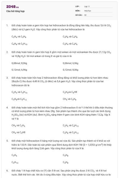 Câu hỏi tổng hợp