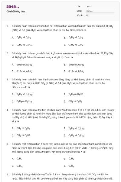 Câu hỏi tổng hợp