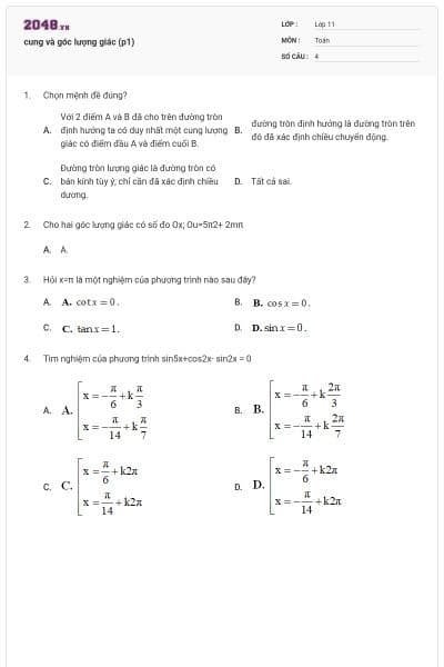 cung và góc lượng giác (p1)
