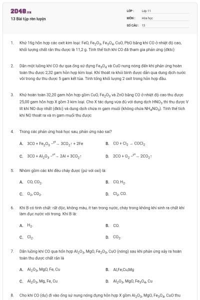 13 Bài tập rèn luyện