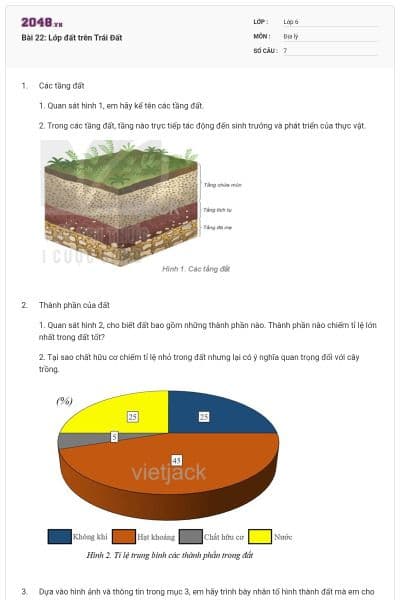 Bài 22: Lớp đất trên Trái Đất