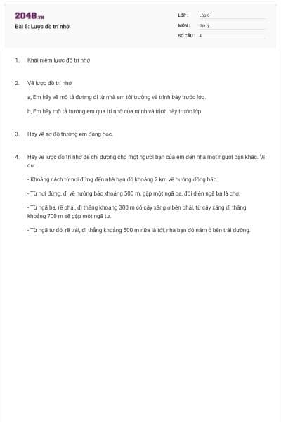 Bài 5: Lược đồ trí nhớ