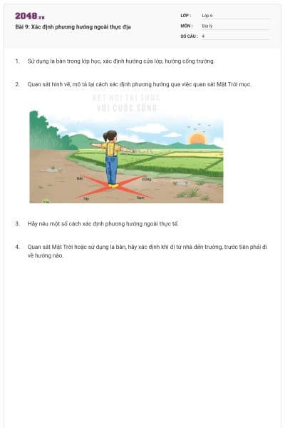 Bài 9: Xác định phương hướng ngoài thực địa