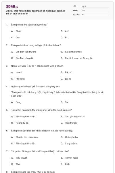 30 câu Trắc nghiệm Nếu cậu muốn có một người bạn Kết nối tri thức có đáp án