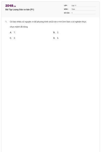 Bài Tập Lượng Giác cơ bản (P1)