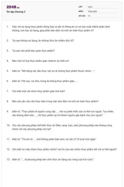 Ôn tập Chương 2