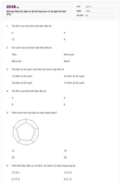 Bài tập Khối đa diện từ đề thi Đại học có lời giải chi tiết (P2)