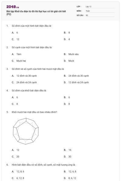 Bài tập Khối đa diện từ đề thi Đại học có lời giải chi tiết (P2)
