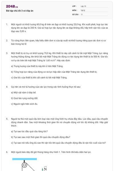 Bài tập chủ đề 3 có đáp án