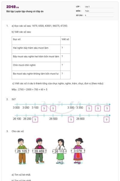 Bài tập Luyện tập chung có đáp án