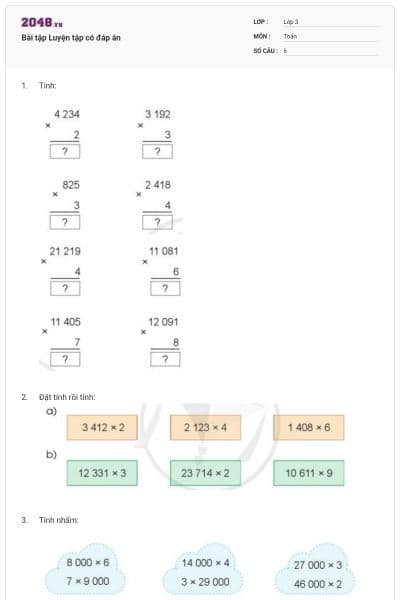 Bài tập Luyện tập có đáp án