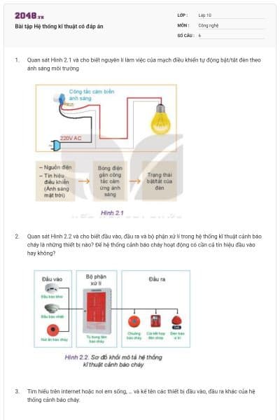 Bài tập Hệ thống kĩ thuật có đáp án