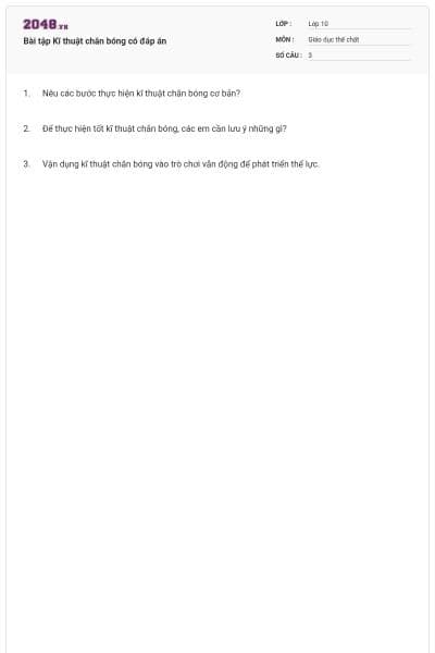 Bài tập Kĩ thuật chắn bóng có đáp án